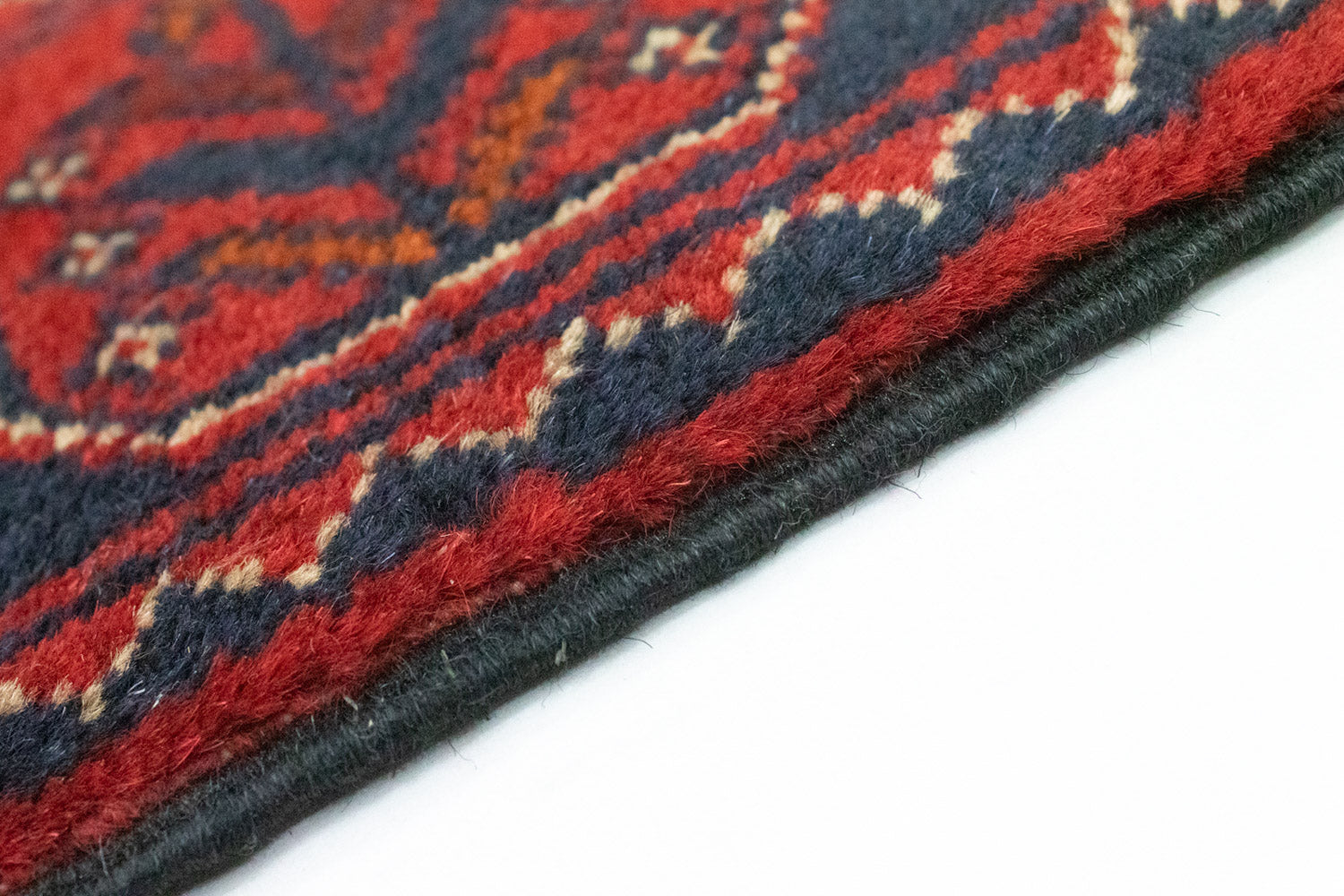 Afghansk tæppe - Kunduz - 120 x 77 cm - mørkeblå