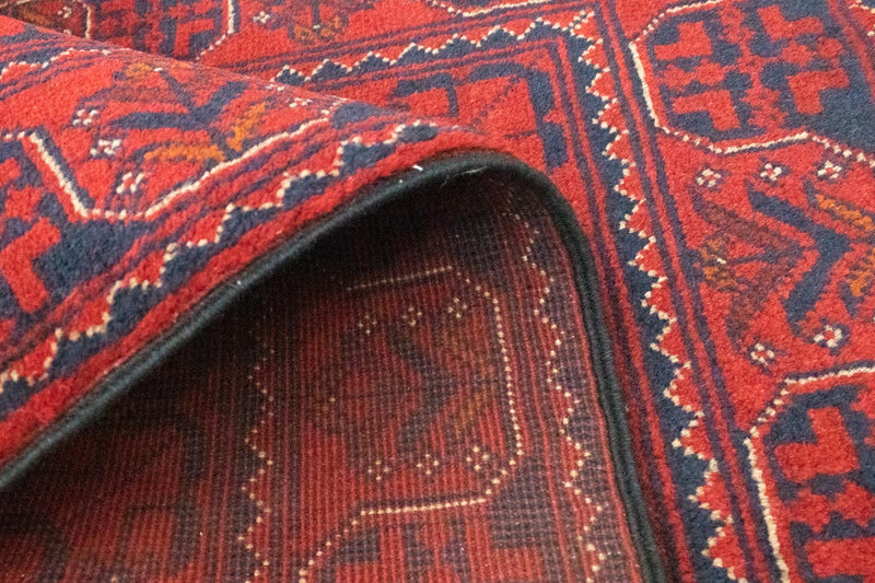 Afghansk tæppe - Kunduz - 120 x 77 cm - mørkeblå