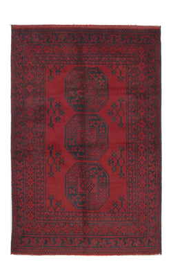 Afghansk tæppe - Filpa - 145 x 96 cm - rød