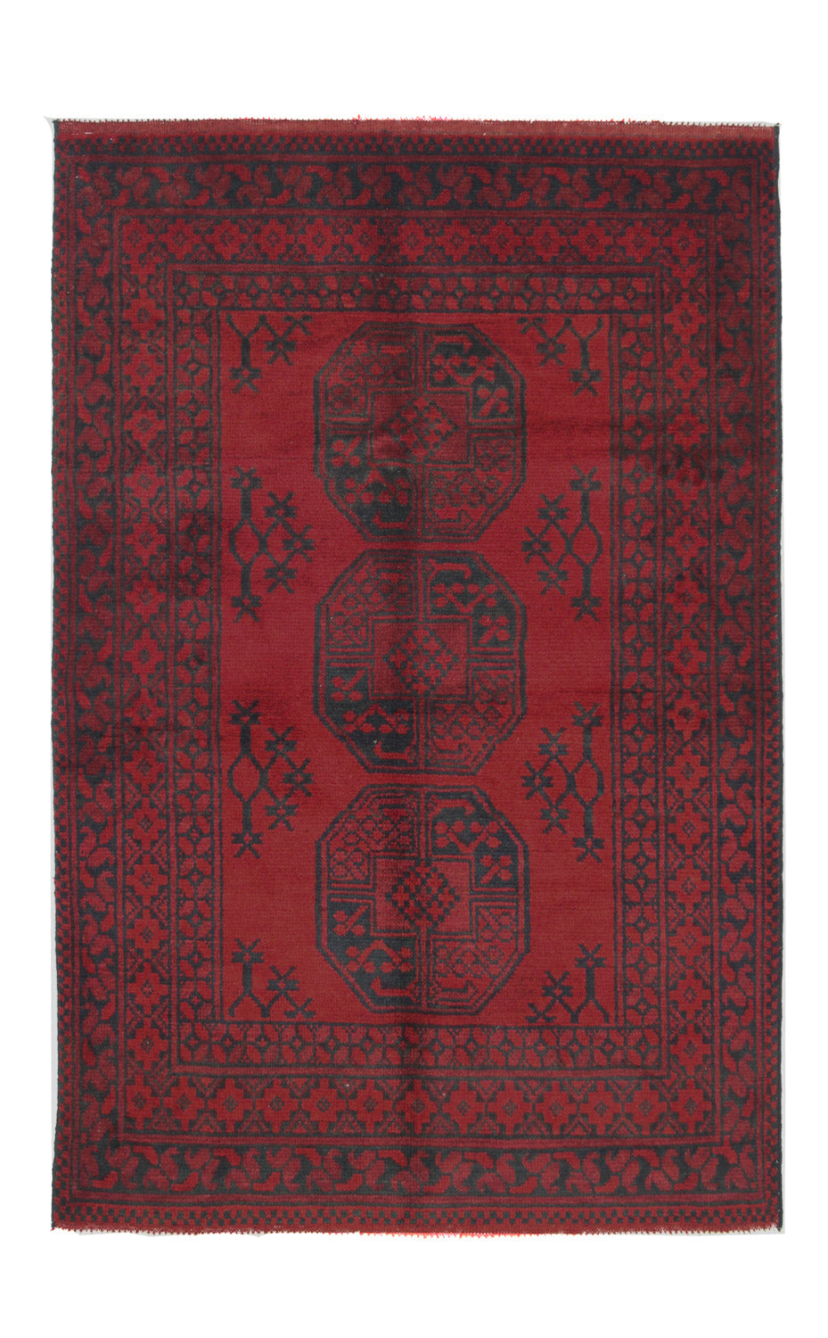 Afghansk tæppe - Filpa - 145 x 96 cm - rød