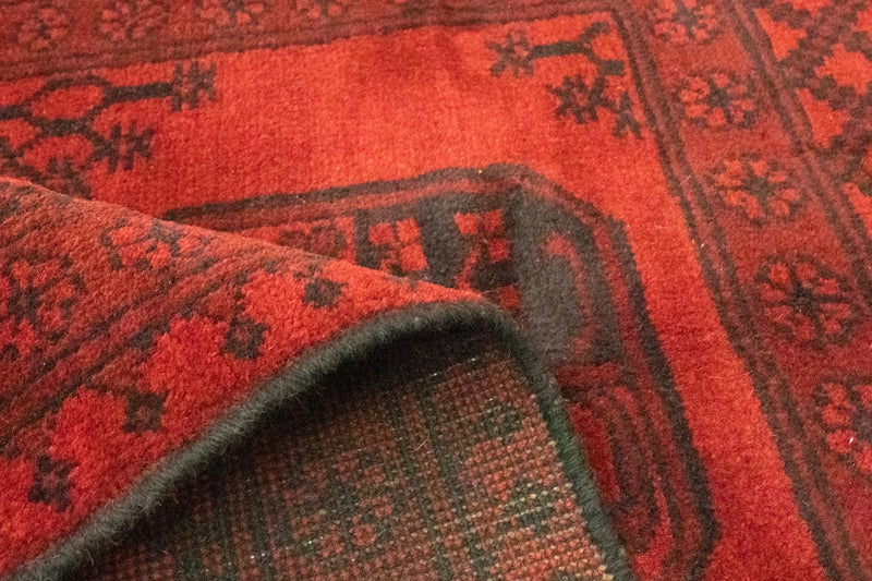 Afghansk tæppe - Filpa - 140 x 100 cm - rød
