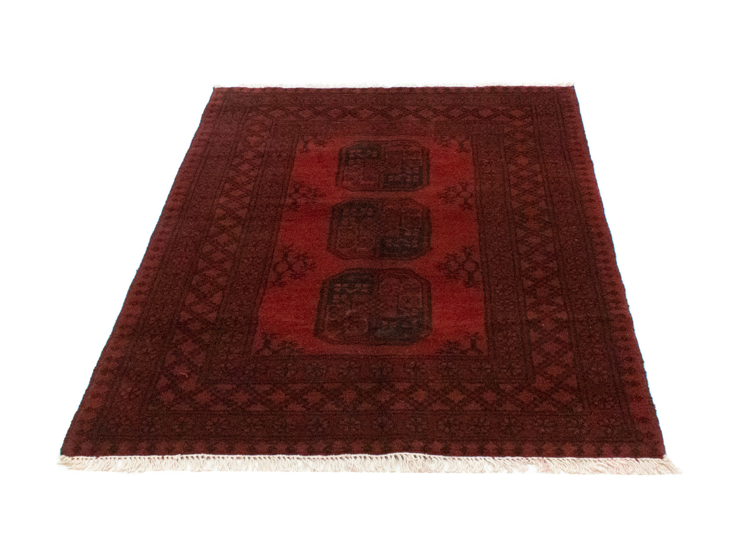 Afghansk tæppe - Filpa - 140 x 100 cm - rød