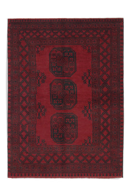 Afghansk tæppe - Filpa - 139 x 102 cm - rød