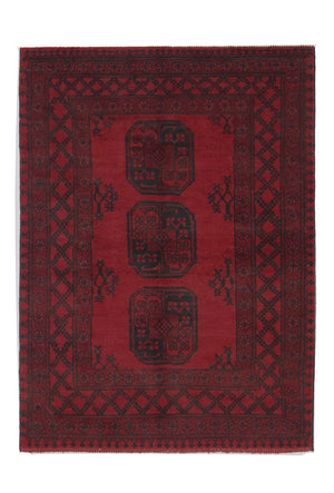 Afghansk tæppe - Filpa - 139 x 102 cm - rød