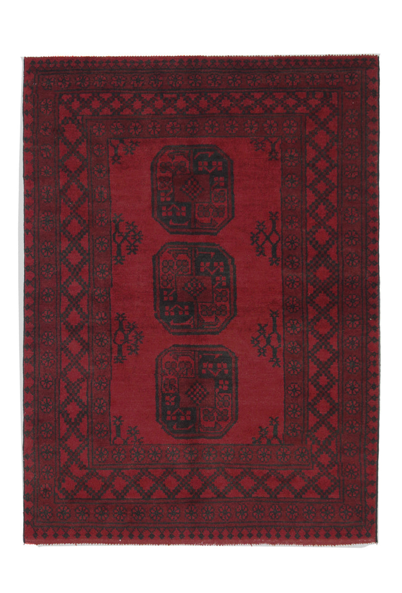 Afghansk tæppe - Filpa - 139 x 102 cm - rød