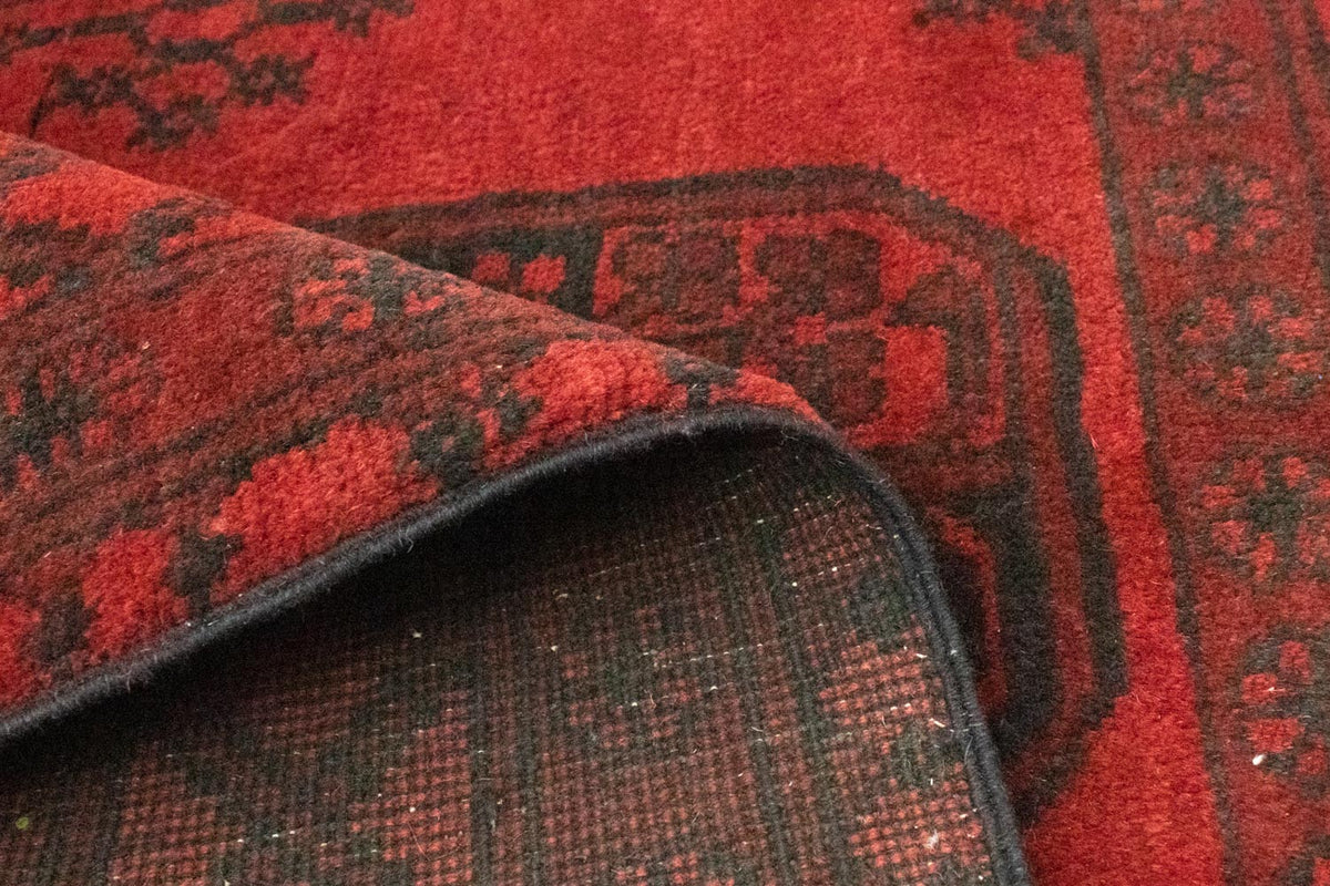 Afghansk tæppe - Filpa - 139 x 102 cm - rød