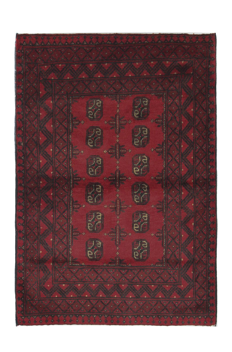 Afghansk tæppe - Filpa - 148 x 103 cm - rød