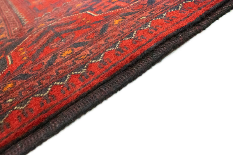 Afghansk tæppe - Kunduz - 194 x 147 cm - rød