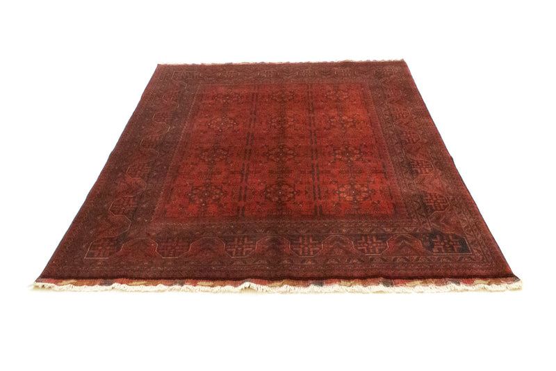 Afghansk tæppe - Kunduz - 194 x 147 cm - rød