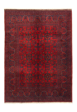 Afghansk tæppe - Kunduz - 199 x 150 cm - rød