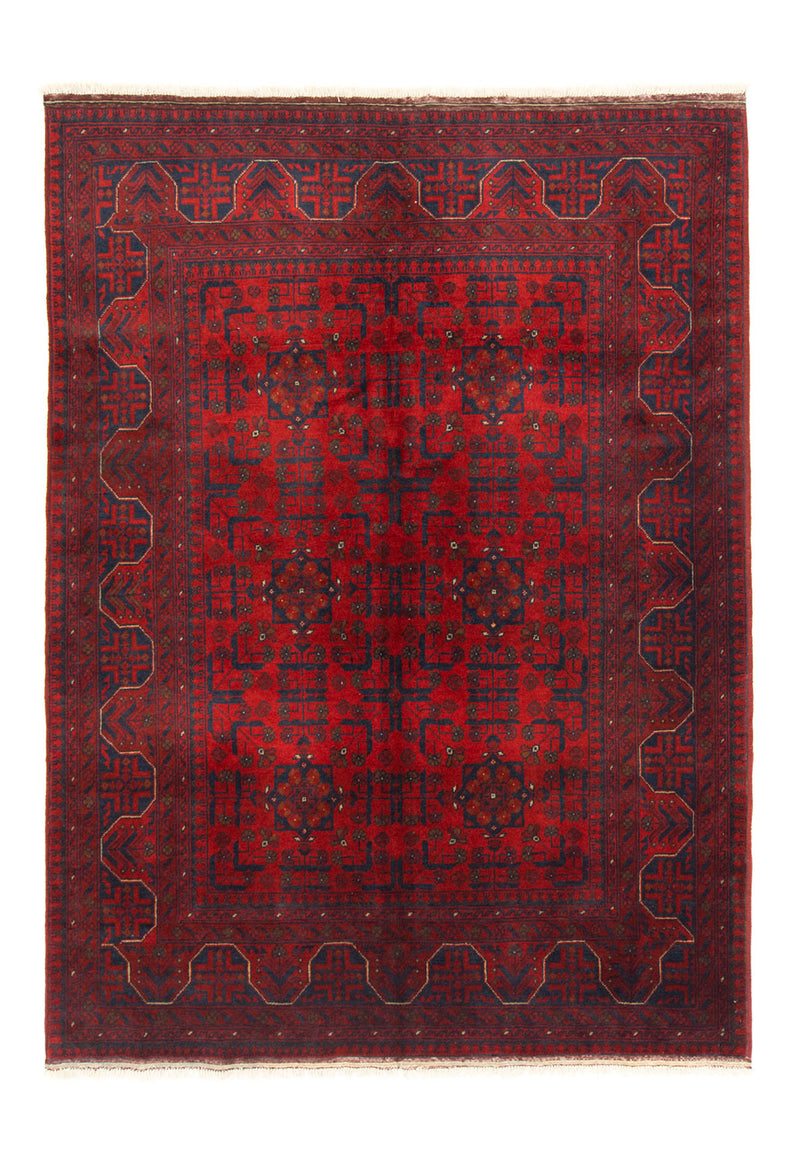 Afghansk tæppe - Kunduz - 199 x 150 cm - rød