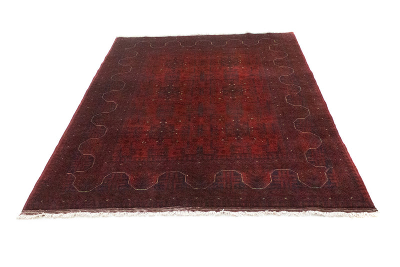 Afghansk tæppe - Kunduz - 199 x 150 cm - rød