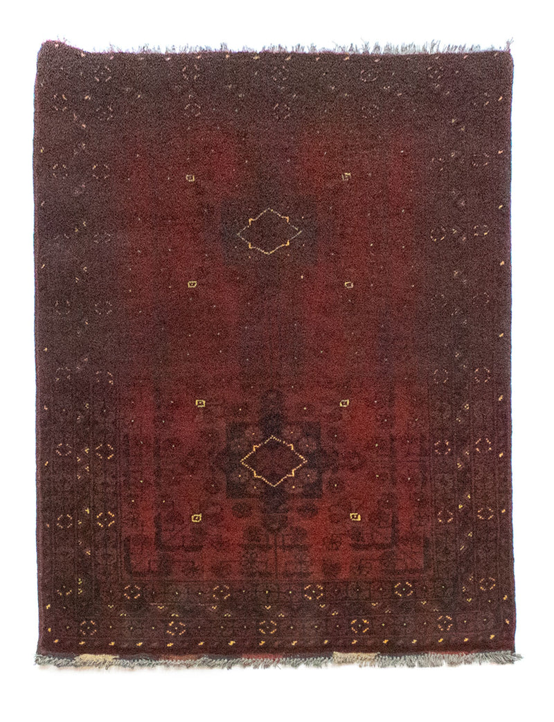 Afghansk tæppe - Kunduz - 125 x 78 cm - rød