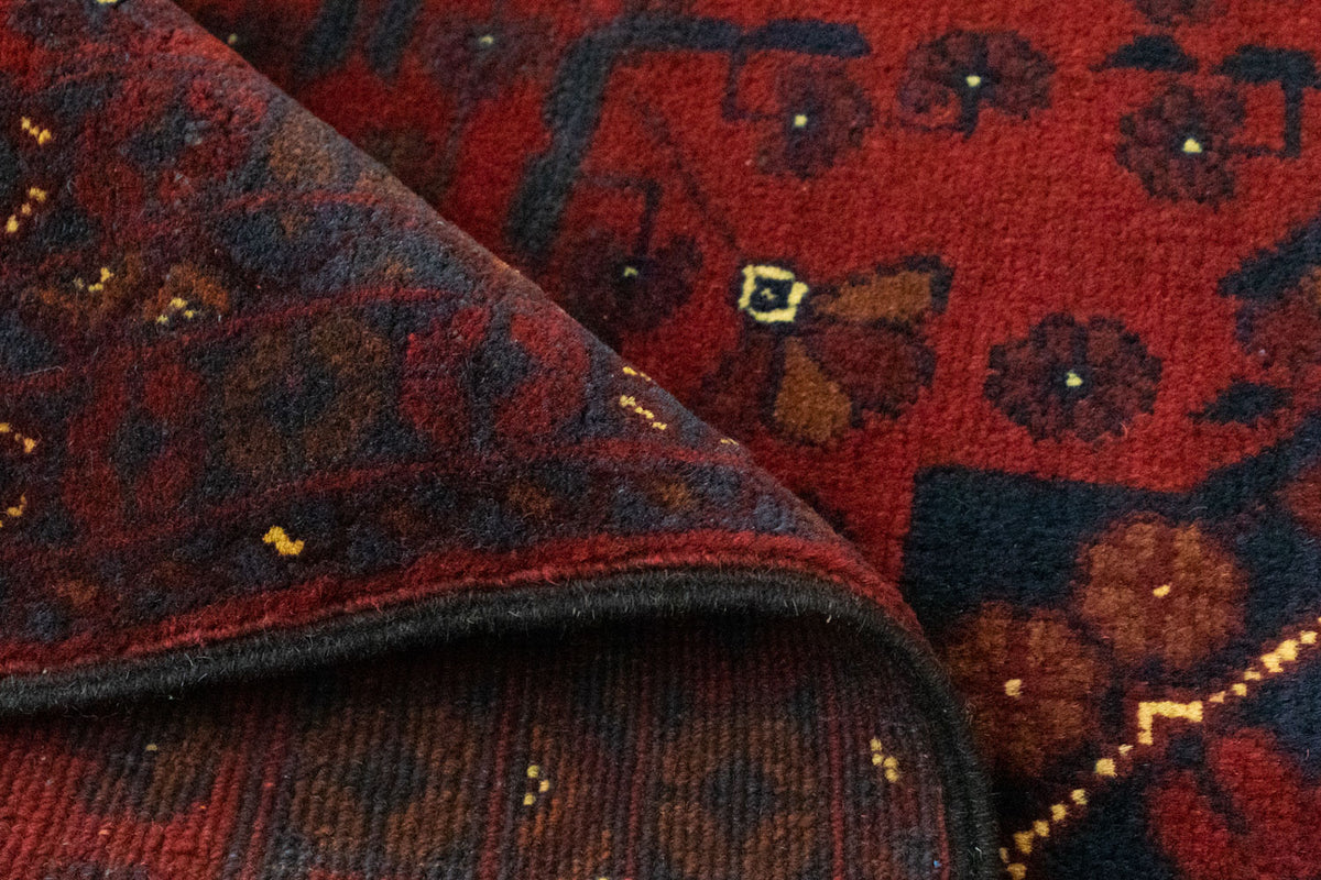 Afghansk tæppe - Kunduz - 125 x 78 cm - rød