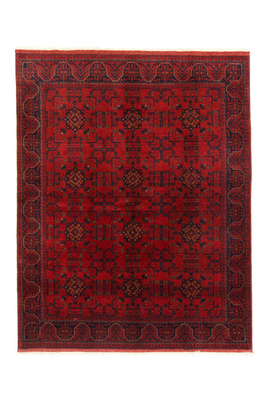 Afghansk tæppe - Kunduz - 195 x 154 cm - rød