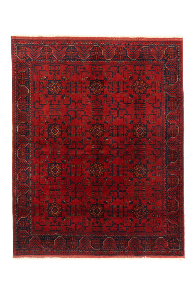 Afghansk tæppe - Kunduz - 195 x 154 cm - rød