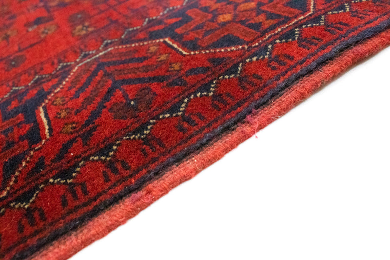 Afghansk tæppe - Kunduz - 195 x 154 cm - rød