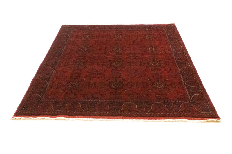 Afghansk tæppe - Kunduz - 195 x 154 cm - rød