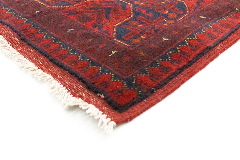Afghansk tæppe - Kunduz - 197 x 151 cm - rød