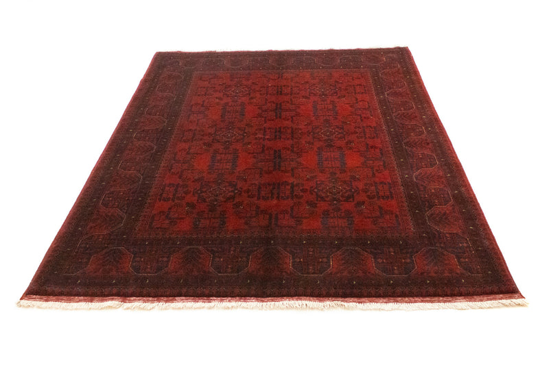 Afghansk tæppe - Kunduz - 197 x 151 cm - rød