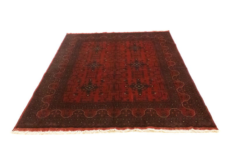 Afghansk tæppe - Kunduz - 199 x 152 cm - rød