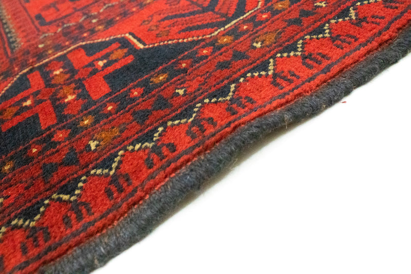Afghansk tæppe - Kunduz - 193 x 151 cm - rød