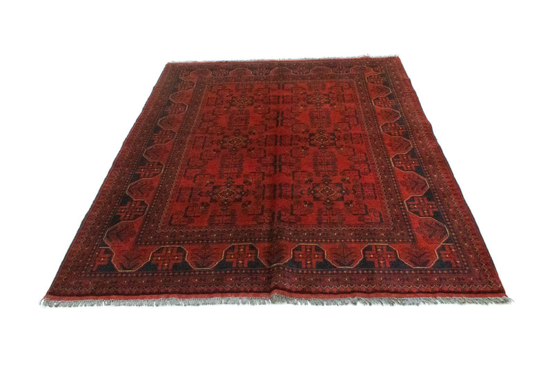 Afghansk tæppe - Kunduz - 193 x 151 cm - rød