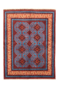 Afghansk tæppe - Kunduz - 200 x 151 cm - rød