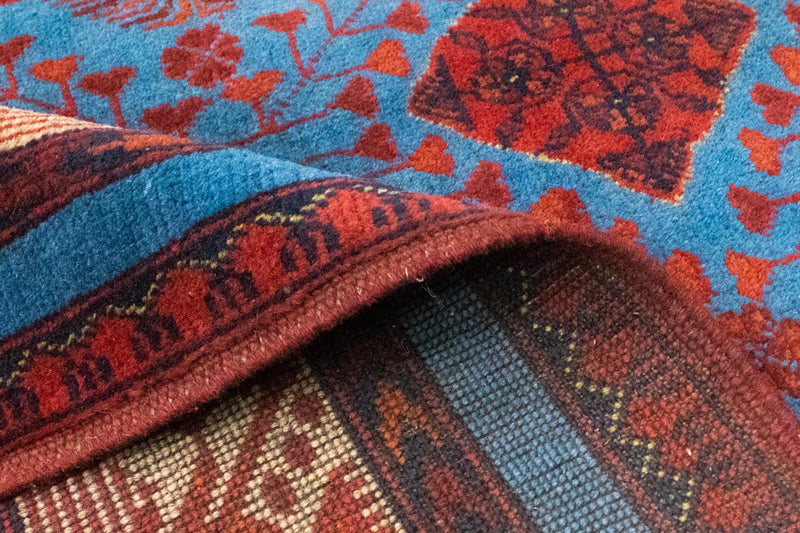 Afghansk tæppe - Kunduz - 200 x 151 cm - rød