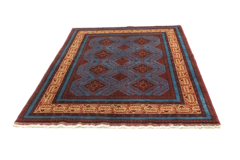 Afghansk tæppe - Kunduz - 200 x 151 cm - rød