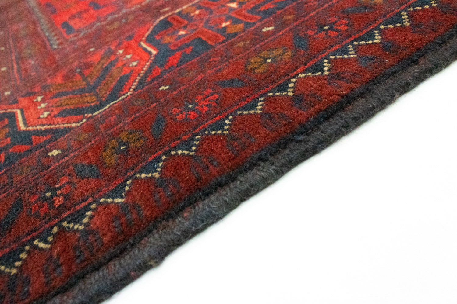 Afghansk tæppe - Kunduz - 195 x 155 cm - rød