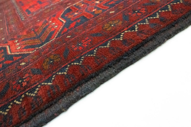 Afghansk tæppe - Kunduz - 195 x 155 cm - rød