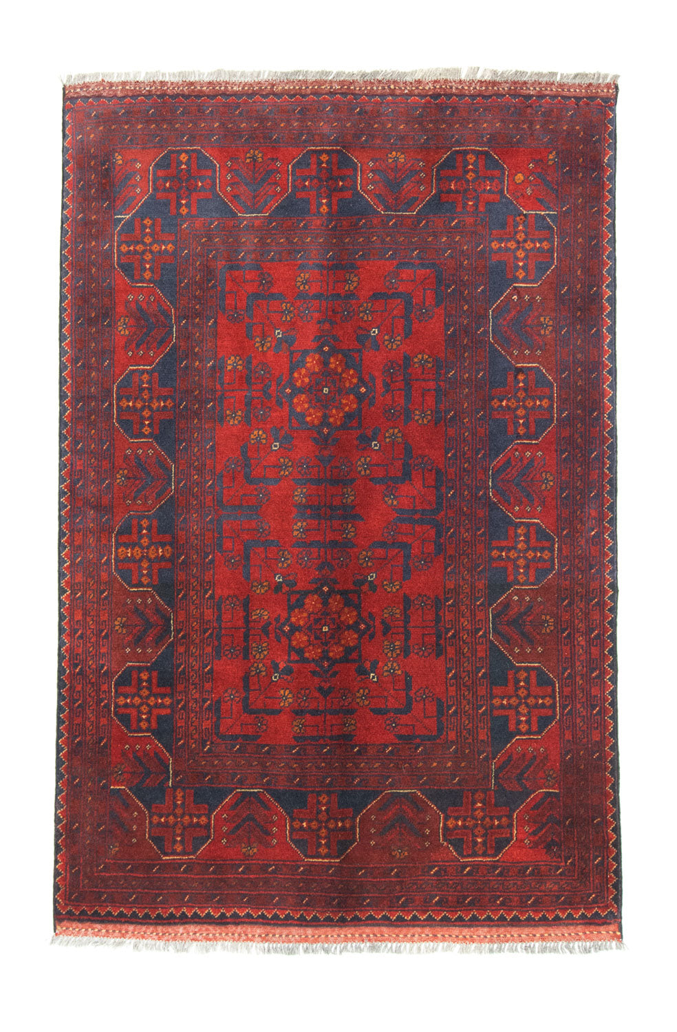 Afghansk tæppe - Kunduz - 147 x 97 cm - rød