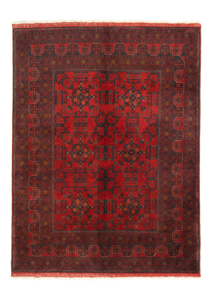Afghansk tæppe - Kunduz - 196 x 151 cm - rød