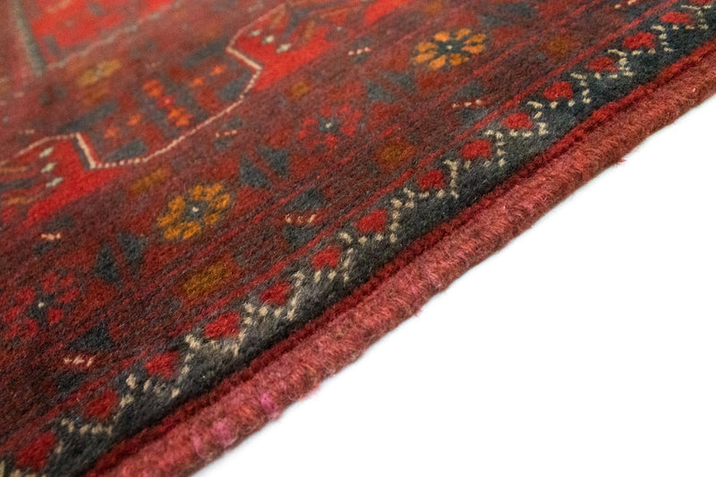 Afghansk tæppe - Kunduz - 196 x 151 cm - rød