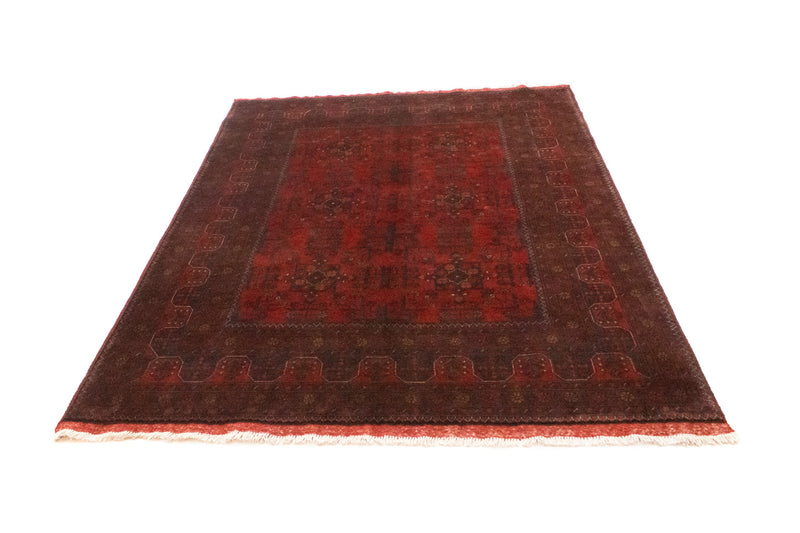 Afghansk tæppe - Kunduz - 196 x 151 cm - rød