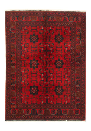 Afghansk tæppe - Kunduz - 197 x 149 cm - rød