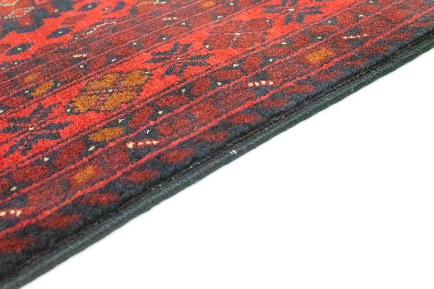 Afghansk tæppe - Kunduz - 142 x 103 cm - rød