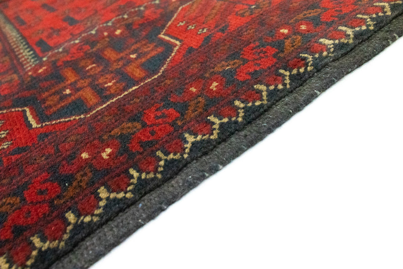 Afghansk tæppe - Kunduz - 206 x 149 cm - rød