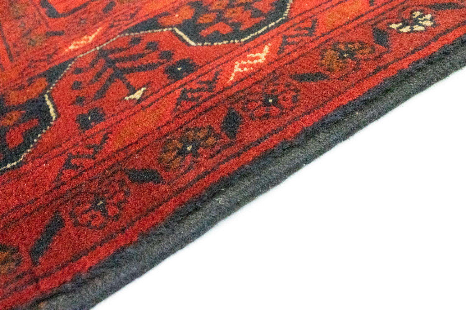 Afghansk tæppe - Kunduz - 156 x 105 cm - rød