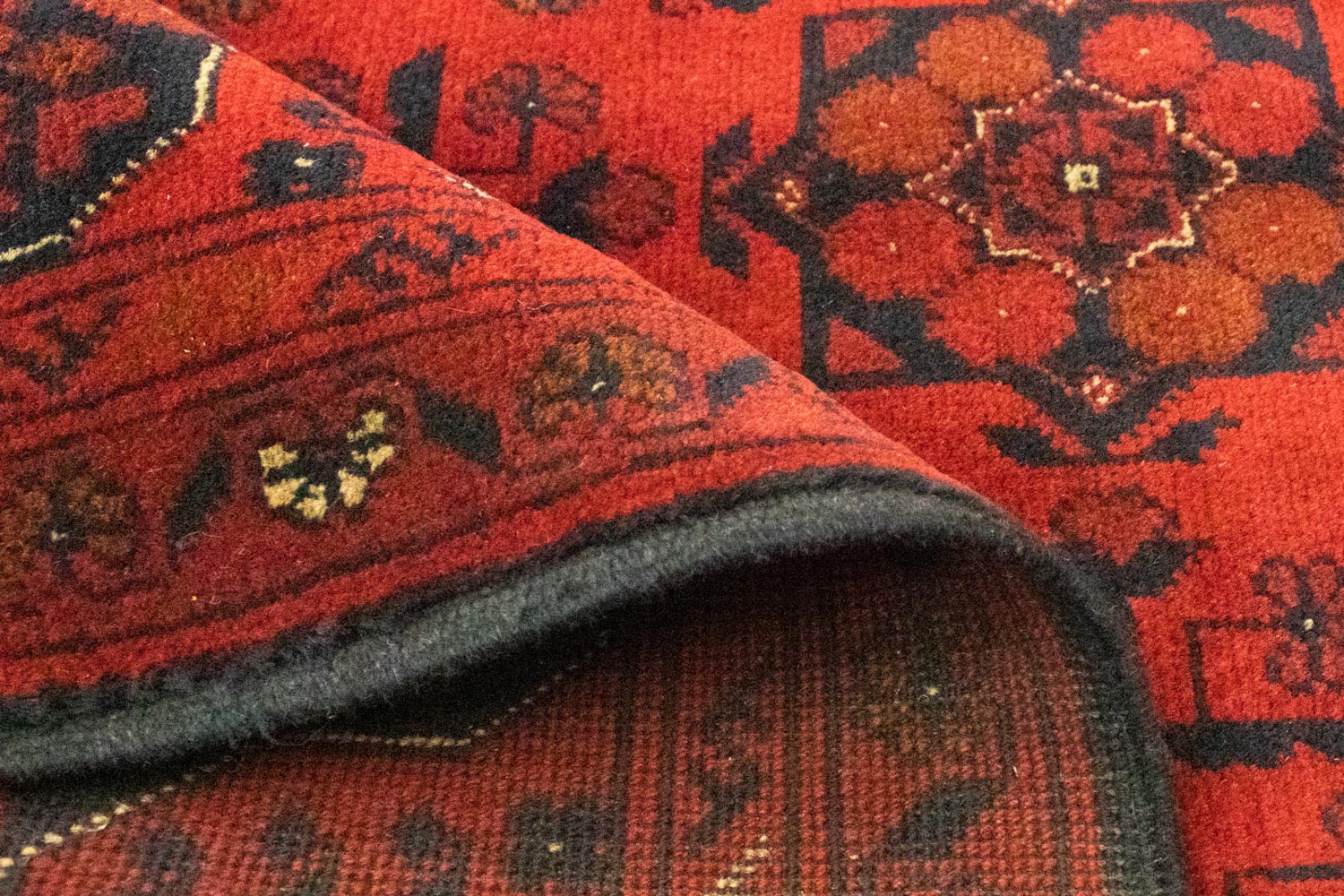 Afghansk tæppe - Kunduz - 156 x 105 cm - rød