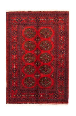 Afghansk tæppe - Kunduz - 151 x 102 cm - rød