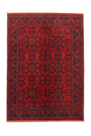 Afghansk tæppe - Kunduz - 147 x 105 cm - rød