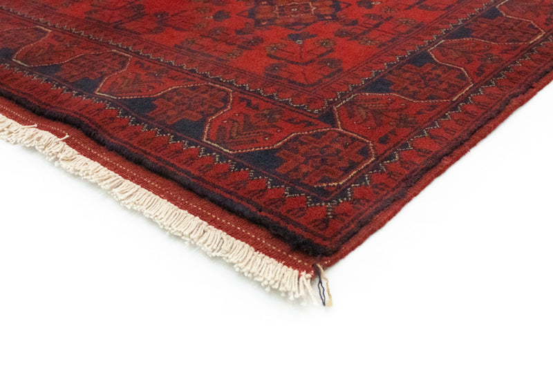 Afghansk tæppe - Kunduz - 147 x 105 cm - rød