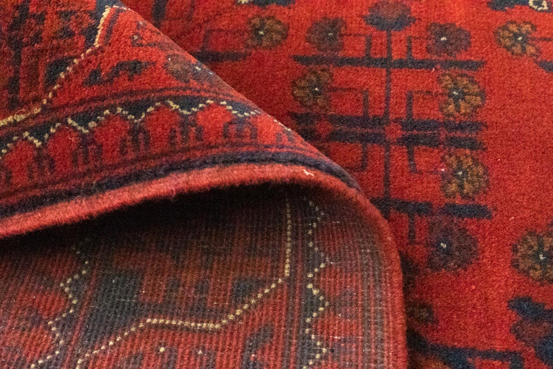Afghansk tæppe - Kunduz - 147 x 105 cm - rød