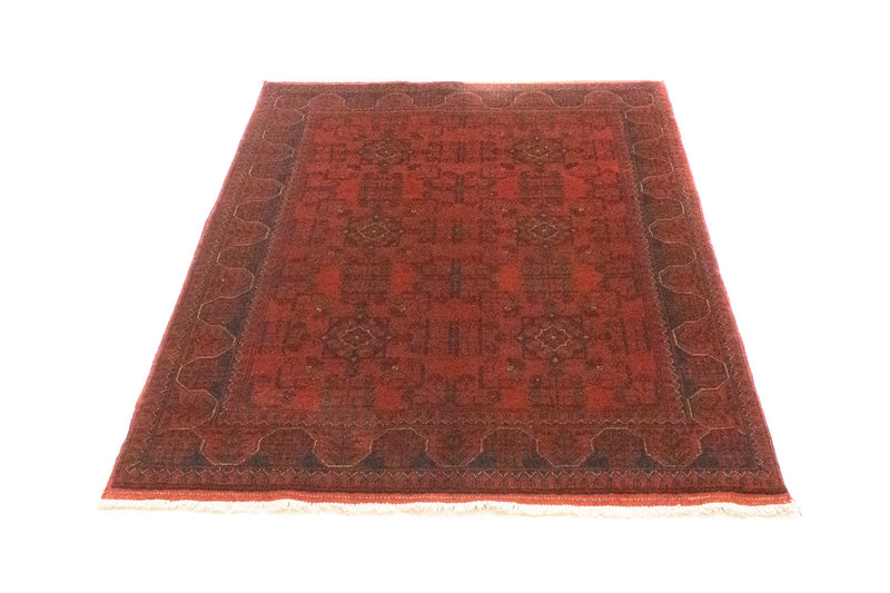 Afghansk tæppe - Kunduz - 147 x 105 cm - rød
