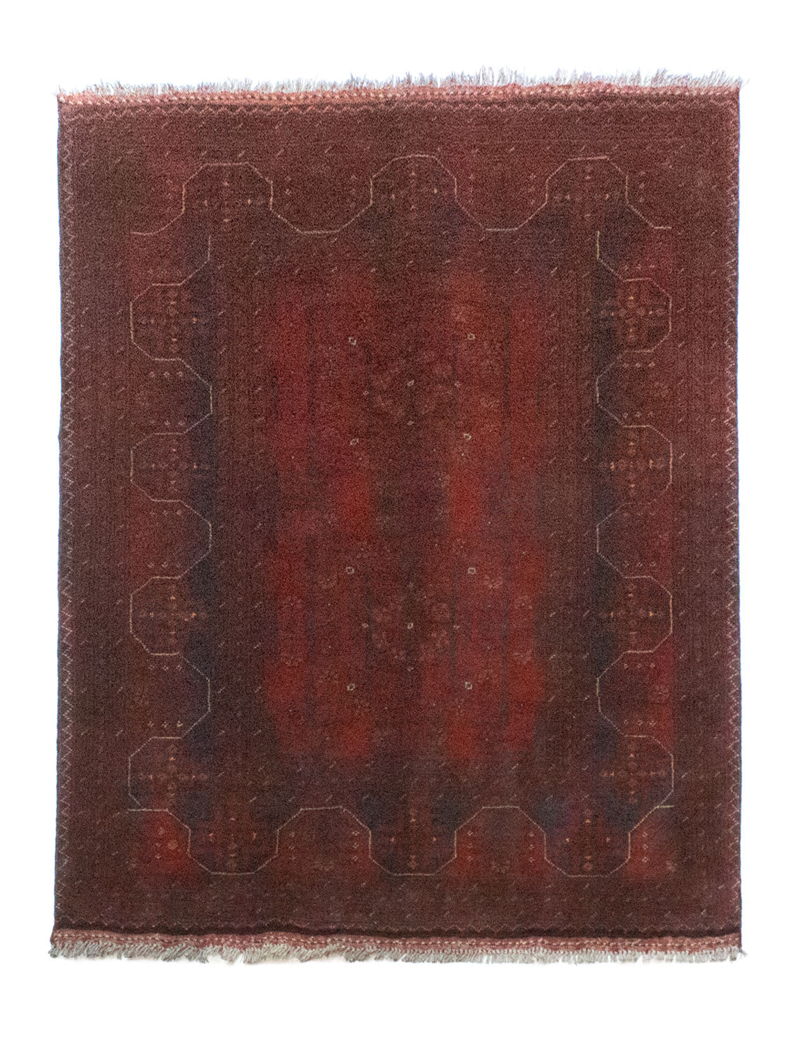 Afghansk tæppe - Kunduz - 147 x 100 cm - rød