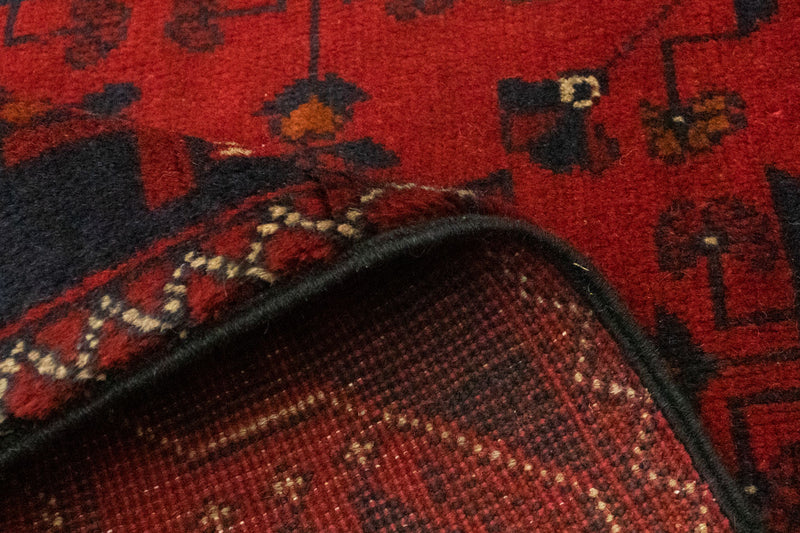 Afghansk tæppe - Kunduz - 125 x 83 cm - rød