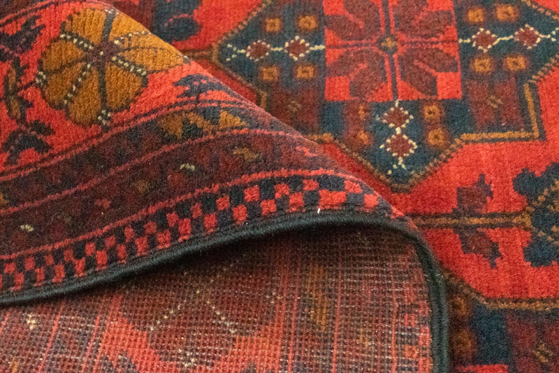 Afghansk tæppe - Kunduz - 145 x 98 cm - rød