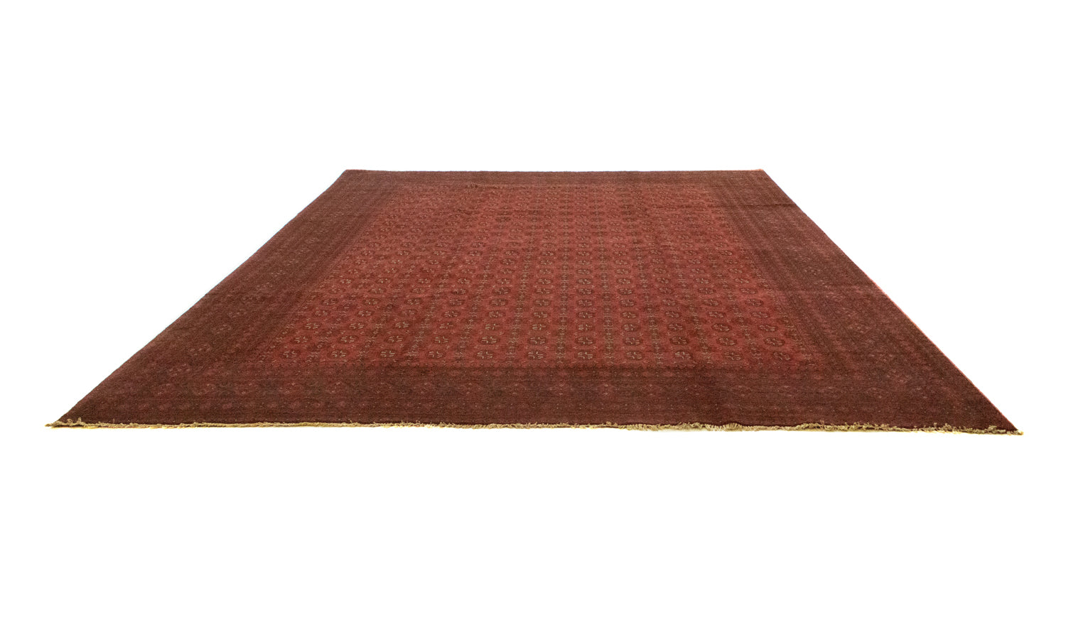 Afghansk tæppe - Filpa - 390 x 302 cm - mørkerød